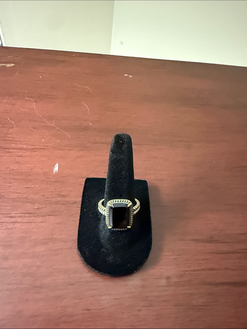 Effy Sterling Silver Black Rectangular Stone Ring